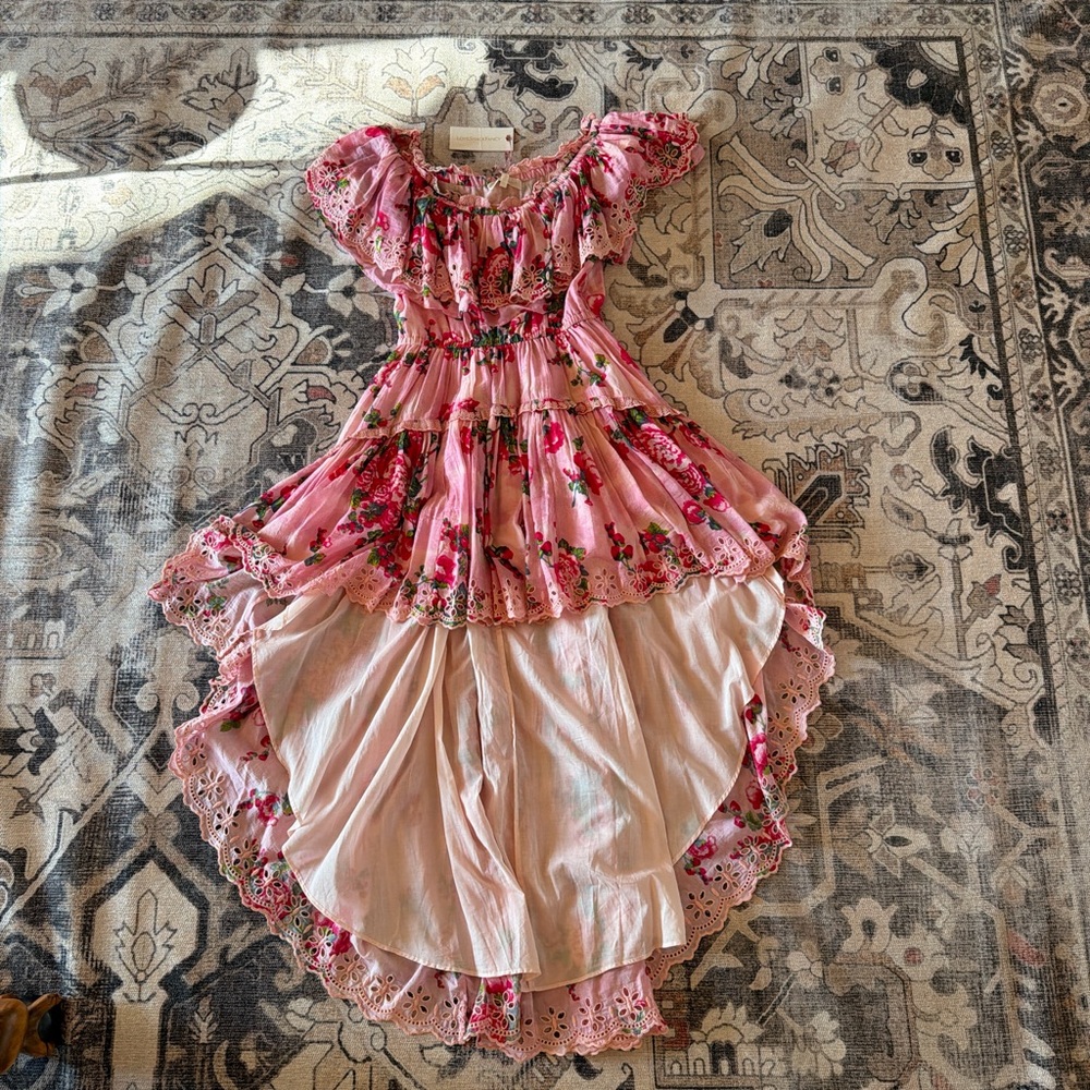 LoveShackFancy hi low dress, New With Tags, size XS